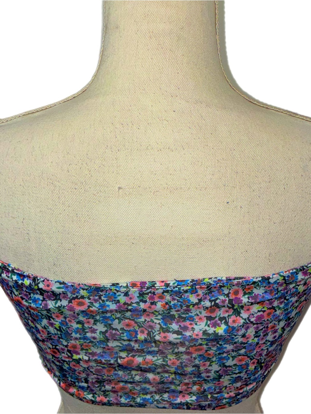 NWT Revolve x AFRM Lazo Floral Crop Top Cottagecore Festival Satiny Feel - Picture 6 of 8